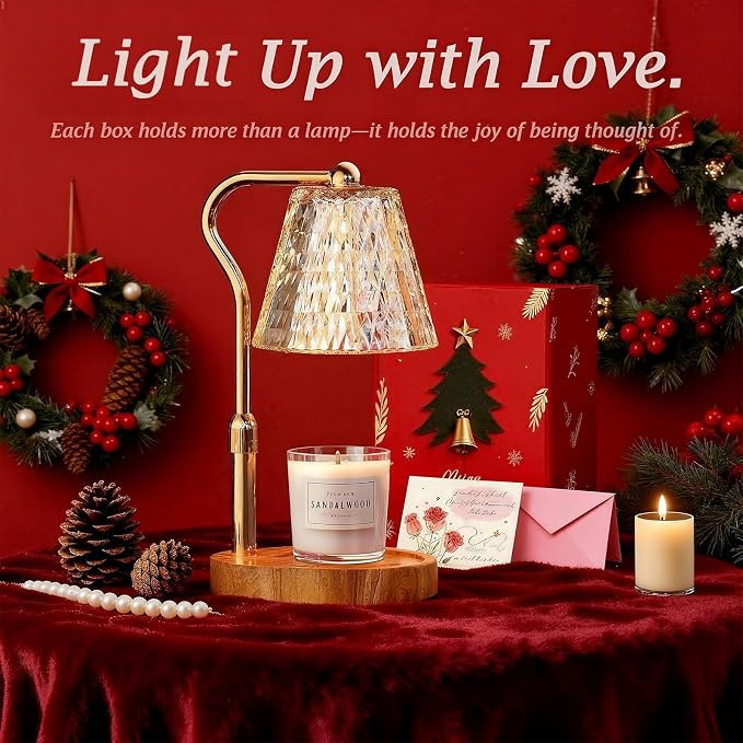 Candle Warmer Lamp with Timer Gifts for Women, Adjustable Height Wax Warmer Lamp for Scented Candles Home Essentials Decor