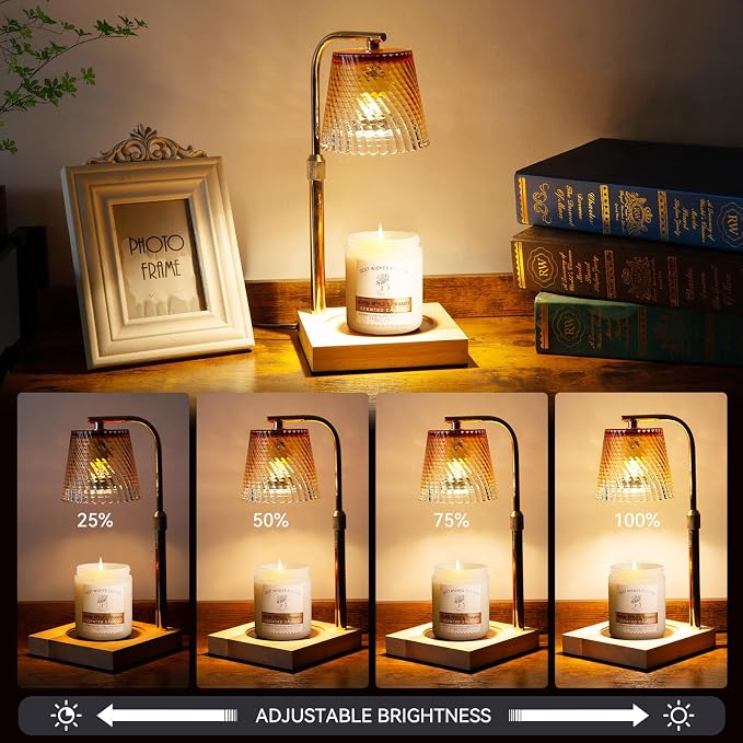 Candle Warmer Lamp with Timer, Height Adjustable Dimmable Wax Melts Warmer for Jar Candles, alternate product view 3