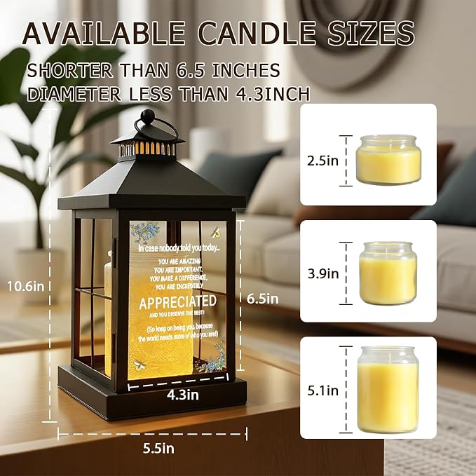 Candle Warmer Lamp with Timer,Lantern Warmer Compatible with 3 Wick Candles,Vintage Dimmable Lamp Candle Warmer Lantern with