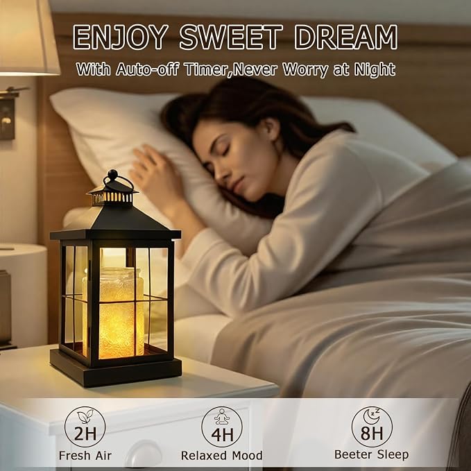 Candle Warmer Lamp with Timer,Lantern Warmer Compatible with 3 Wick Candles,Vintage Dimmable Lamp Candle Warmer Lantern