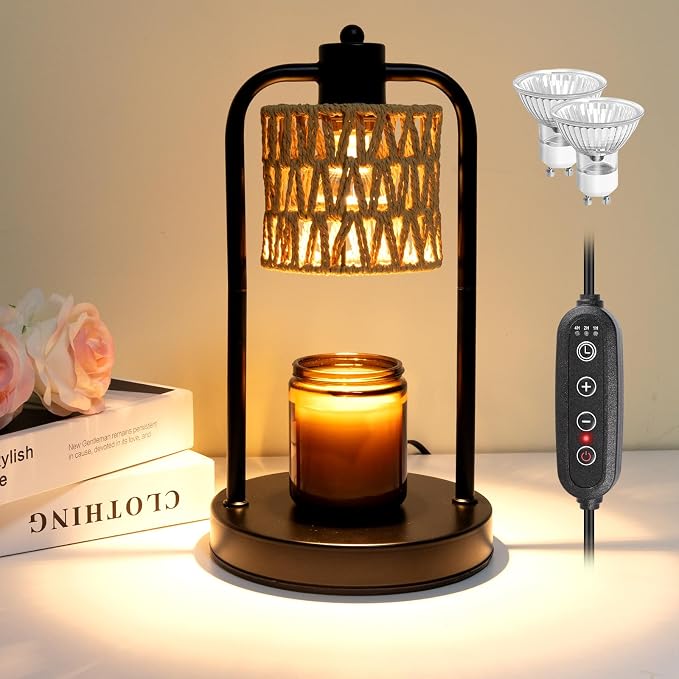 Candle Warmer Lamp with Timer Light: Electric Wax Melt Warming Dimmable for Yankee Candles Large, product image