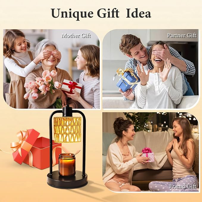 Candle Warmer Lamp with Timer Light: Electric Wax Melt Warming Dimmable for Yankee Candles Large, alternate product view 8