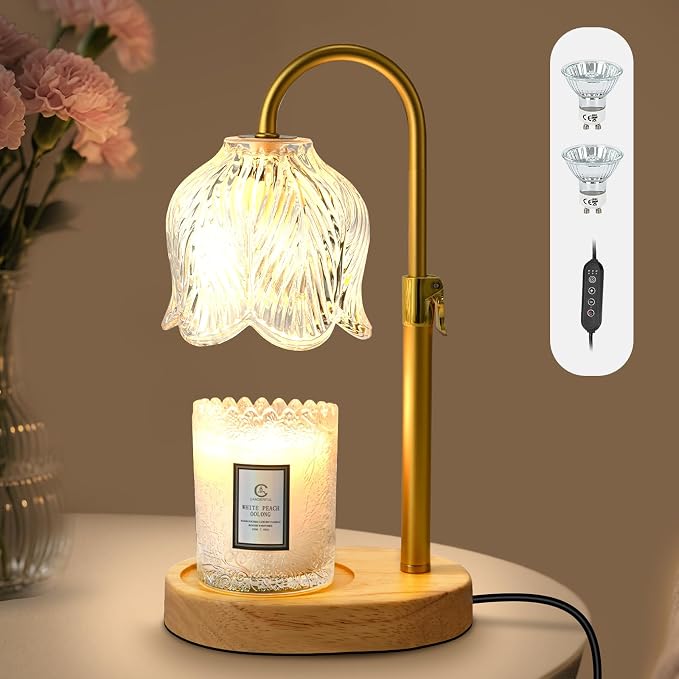 Candle Warmer Lamp with Timer, Valentine's Day Birthday Gifts for Women Mom, Height Adjustable Wax Melts Warmer, product