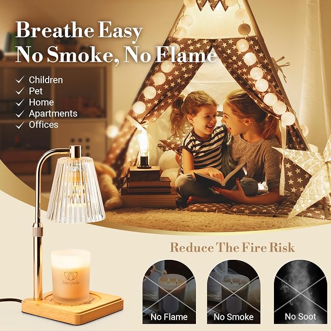 Candle Warmer Lamp with Timer, Wax Melt Warmer for Jar Candles, Christmas Birthday Gifts for Women Mom Sister Friend, House