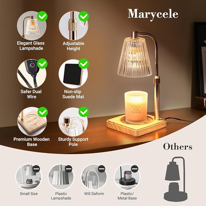 Candle Warmer Lamp with Timer, Wax Melt Warmer for Jar Candles, Christmas Birthday Gifts for Women Mom Sister Friend, House