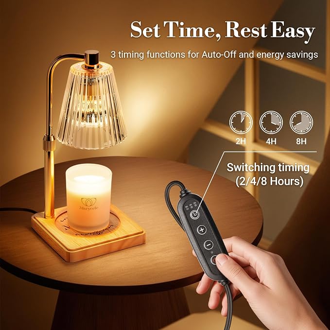 Candle Warmer Lamp with Timer, Wax Melt Warmer for Jar Candles, Christmas Birthday Gifts for Women Mom Sister Friend, House