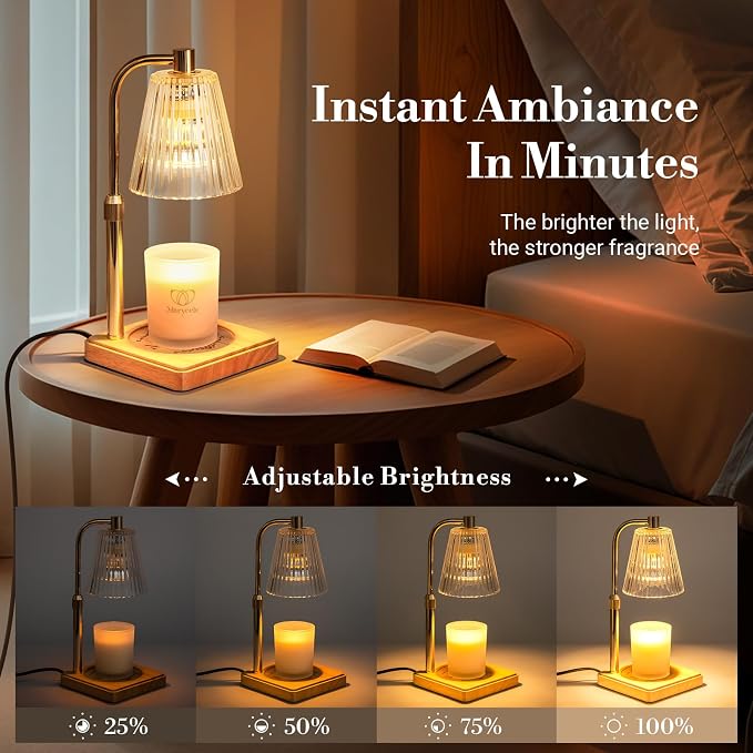 Candle Warmer Lamp with Timer, Wax Melt Warmer for Jar Candles, Christmas Birthday Gifts for Women Mom Sister Friend, House