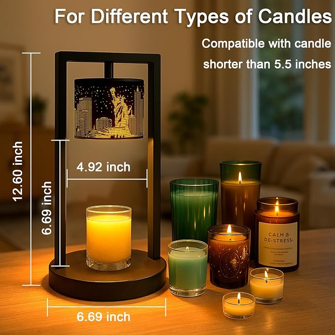 Candle Warmer Lamp with Timer Wax Melt Warmer for Scented Jar Candles Candle Lamp Warmer Gifts for Mom Christmas Gift, House