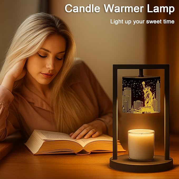Candle Warmer Lamp with Timer Wax Melt Warmer for Scented Jar Candles Candle Lamp Warmer Gifts for Mom Christmas Gift, House