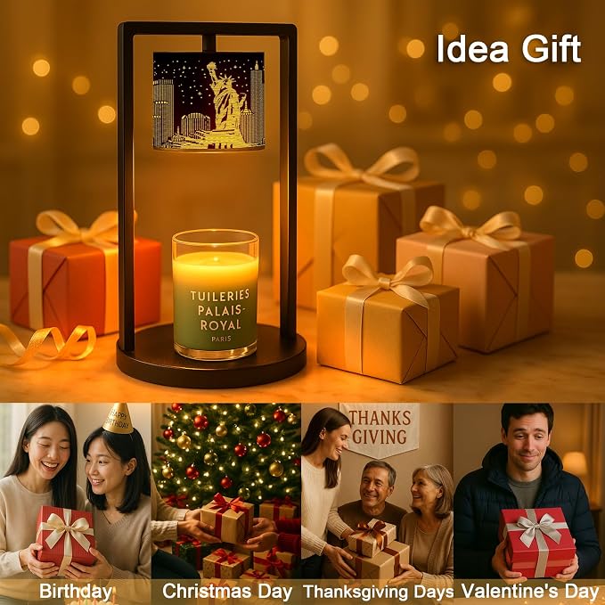 Candle Warmer Lamp with Timer Wax Melt Warmer for Scented Jar Candles Candle Lamp Warmer Gifts for Mom Christmas Gift, House