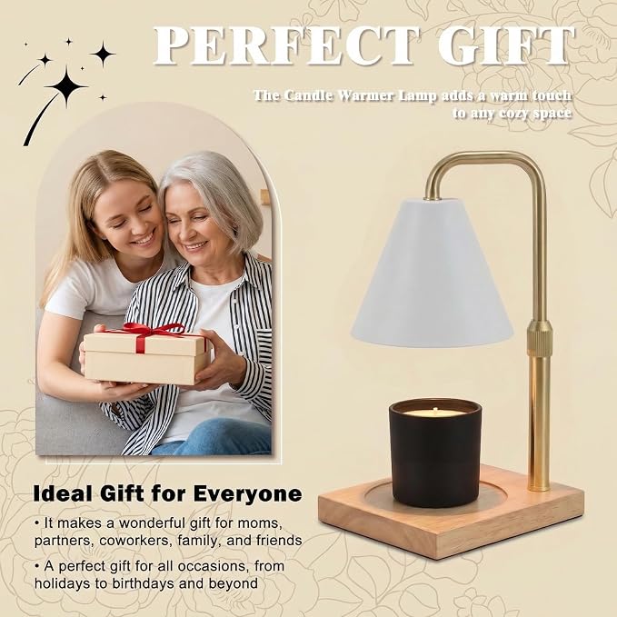 Candle Warmer Lamp with Timer - Wireless Remote Control, Gifts for Mom Grandma, Birthday Gifts, Mothers Days Gifts, House