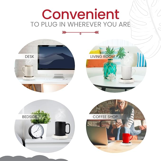 Candle Warmer Plate Safely Releases Scents Without a Flame- Used as Candle Jar Warmer, Candle Melter, Coffee Warmer, Mug
