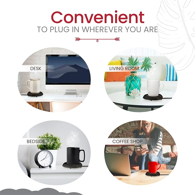 Candle Warmer Plate Safely Releases Scents Without a Flame- Used as Candle Jar Warmer, Candle Melter, Coffee Warmer, Mug