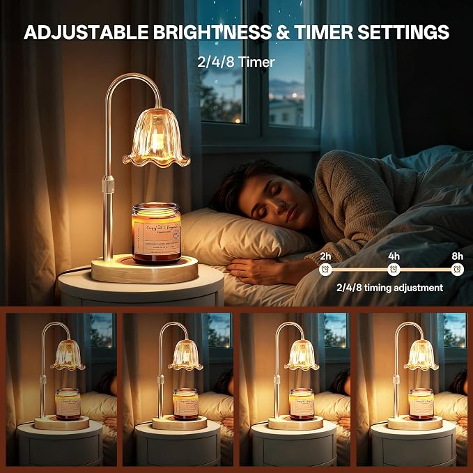 Candle Warmer with Timer Dimmable, Candle Lamp with Charming Gift Box, Home Decor, Mothers Day Birthday Christmas Gifts