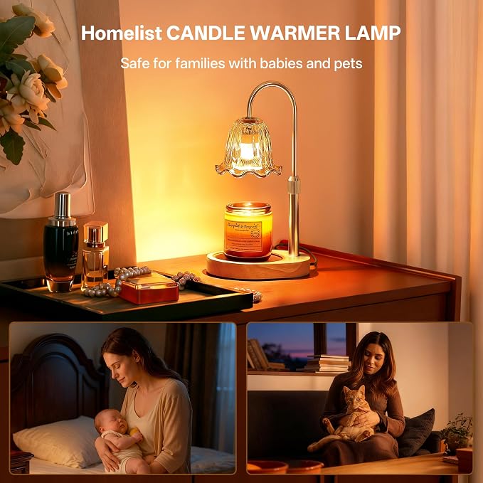 Candle Warmer with Timer Dimmable, Candle Lamp with Charming Gift Box, Home Decor, Mothers Day Birthday Christmas Gifts