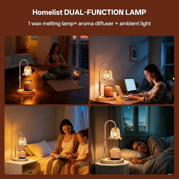 Candle Warmer with Timer Dimmable, Candle Lamp with Charming Gift Box, Home Decor, Mothers Day Birthday Christmas Gifts