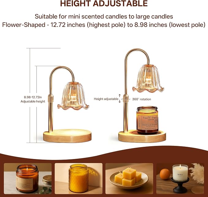 Candle Warmer with Timer Dimmable, Candle Lamp with Charming Gift Box, Home Decor, Mothers Day Birthday Christmas Gifts