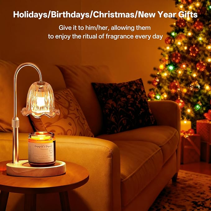 Candle Warmer with Timer Dimmable, Candle Lamp with Charming Gift Box, Home Decor, Mothers Day Birthday Christmas Gifts