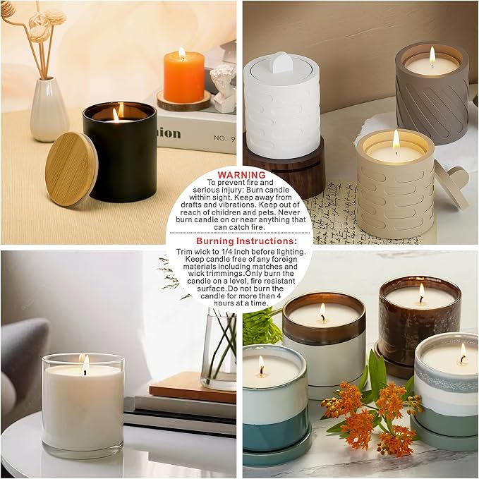 Candle Warning Labels: 2000PCS Candle Wick Stickers 1 Inch Small Candles Jars Safety Stickers Warning Labels for Candles