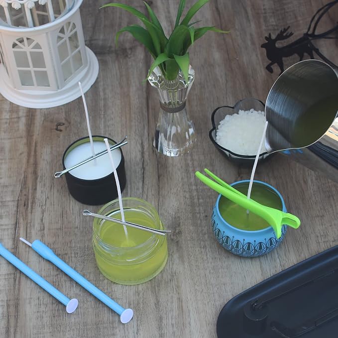 Candle Wick Kit - 60 Cotton Wicks with Candle Making Tools (Thin 4"+6"+8"), alternate product view 5