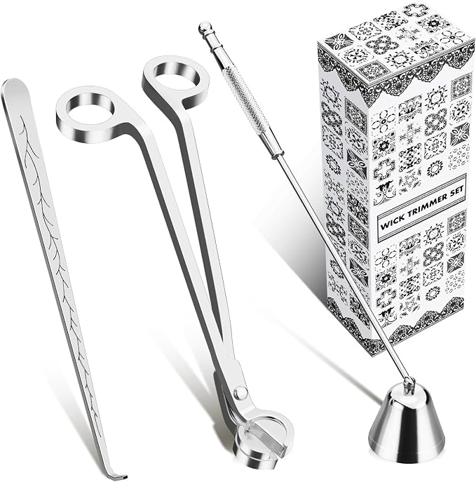 Candle Wick Trimmer, Candle Snuffer and Wick Dipper & Candle Accessory Set, product image