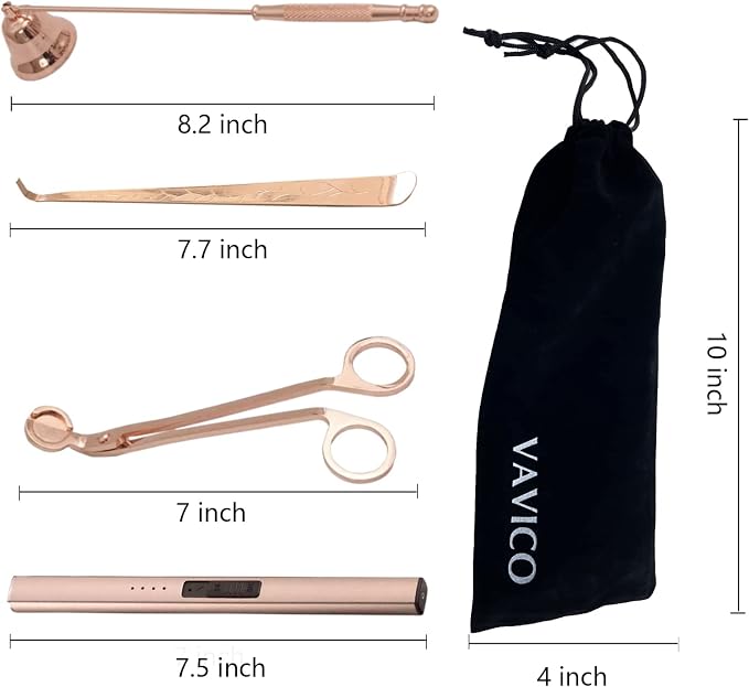 Candle Wick Trimmer Cutter Snuffer Arc Lighter Set Candle comfort Kit Electric Plasma USB Rechargeable Long Windproof