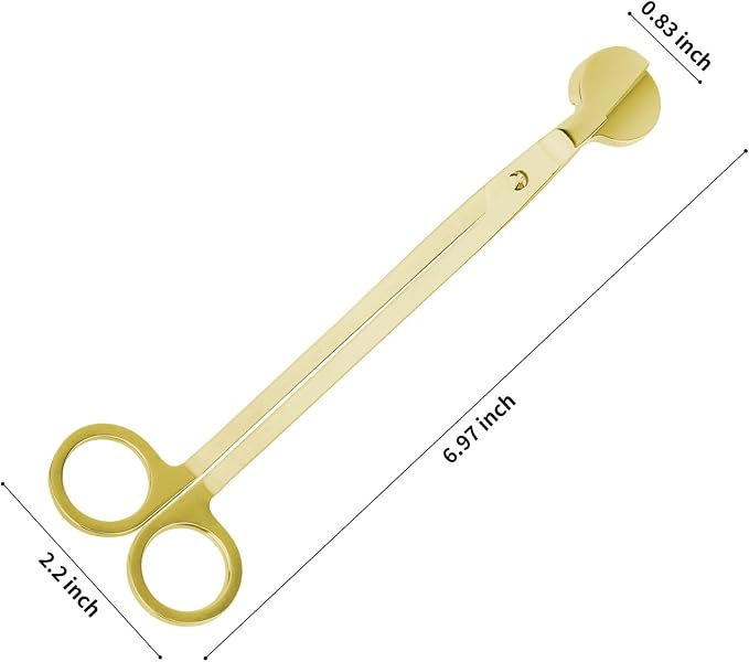 Candle Wick Trimmer, Polished Stainless Steel Wick Clipper Cutter, Scissors, Reaches Deep Into Candles to Cut Spent Cord
