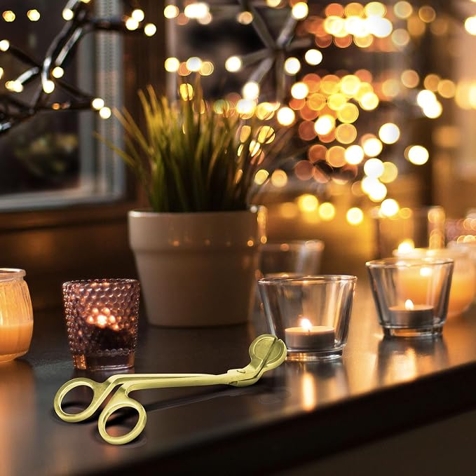 Candle Wick Trimmer, Polished Stainless Steel Wick Clipper Cutter, Scissors, Reaches Deep Into Candles to Cut Spent Cord