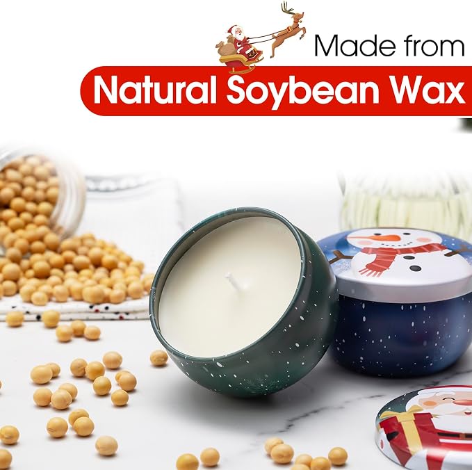 Candles 3 Pack Scented Candles, 2.5 oz Aromatherapy Candles,Soy Candles Set with 72H Burning Time,Christmas, alternate