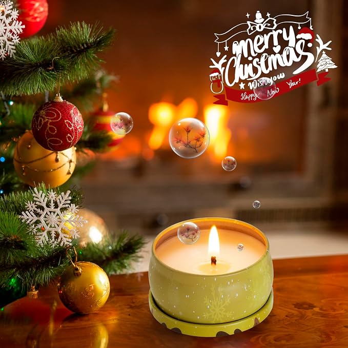 Candles 3 Pack Scented Candles, 2.5 oz Aromatherapy Candles,Soy Candles Set with 72H Burning Time,Christmas, alternate