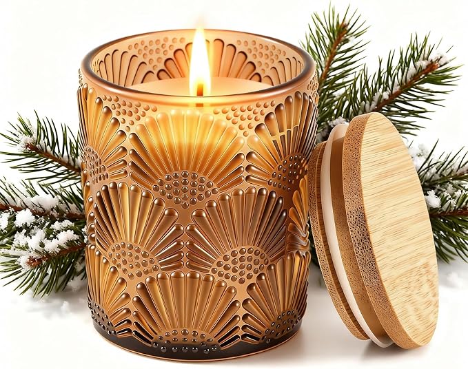 Candles Cedar Scented Candle, 100% Soy Candle 30 Hours Burn, Candle Gifts for Men and Women Valentine Mother’s Day, product