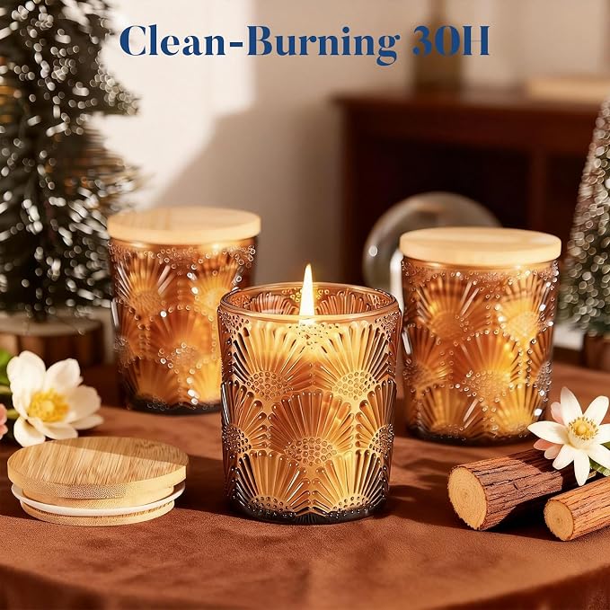 Candles Cedar Scented Candle, 100% Soy Candle 30 Hours Burn, Candle Gifts for Men and Women Valentine Mother’s Day, alternate