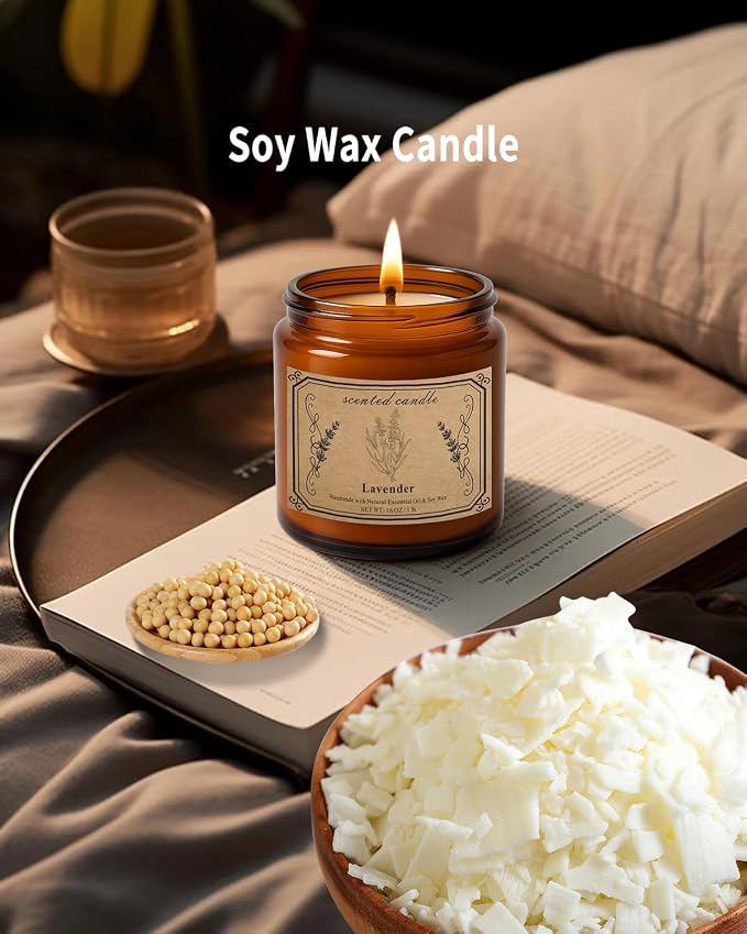 Candles for Home Scented, 16oz Large Soy Wax Lavender Scented Candle, 100 Hour Burn Time, Aromatherapy Candle, alternate