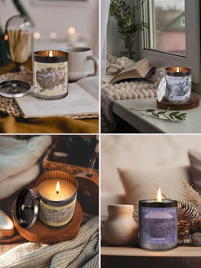 Candles for Home Scented, 8oz Soy Wax Candle, 50 Hours Burn Time, Gardenia Aromatherapy Candles, Ideal for Birthday, Mother's
