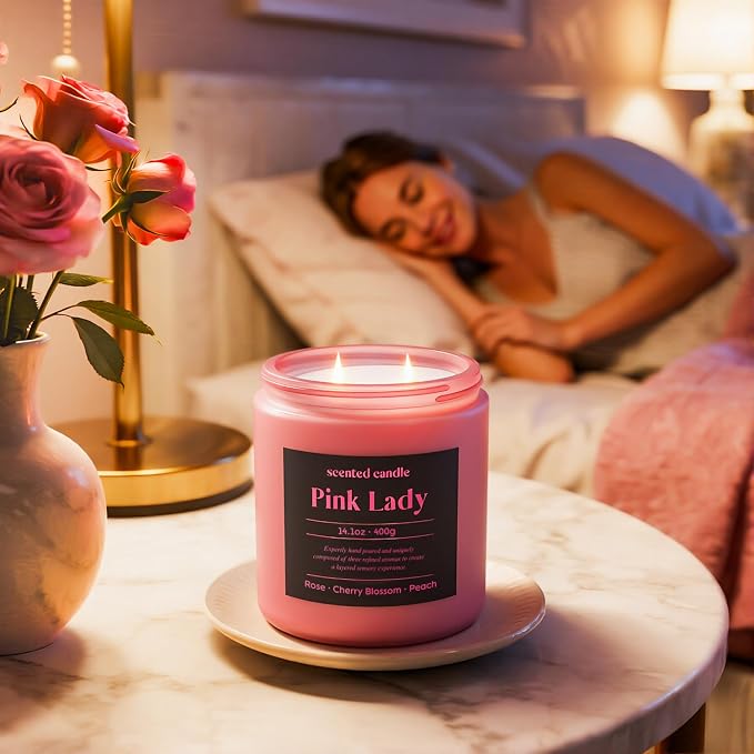 Candles for Women, 14.1 oz Scented Candles for Home, 2 Wicks Blended Scents Birthday Candles Gifts for Mom, Wife, Teachter