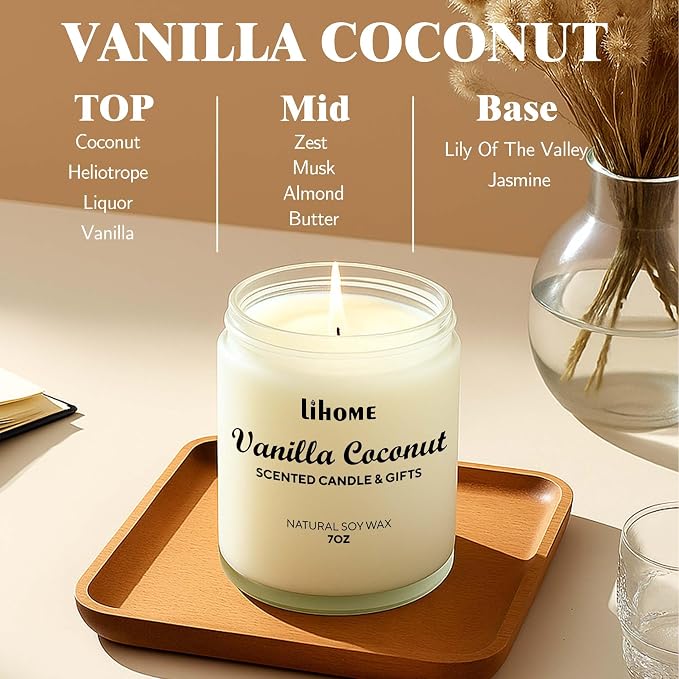Candles Gifts for Women - Natural Soy Wax Candle for Home Scented Perfect for Christmas, Birthday, Mother's Day, alternate