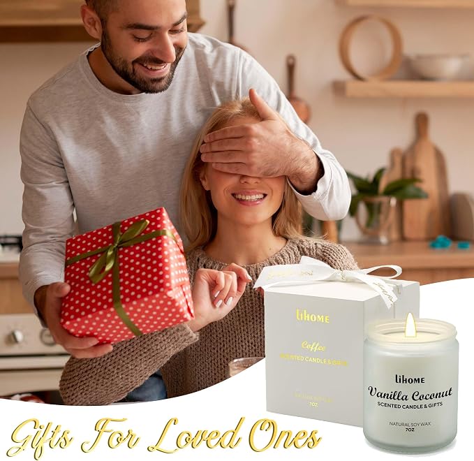 Candles Gifts for Women - Natural Soy Wax Candle for Home Scented Perfect for Christmas, Birthday, Mother's Day, alternate