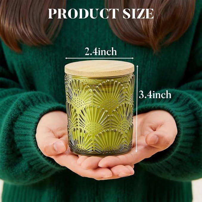 Candles Jasmine Scented Candle, 100% Soy Candle 30 Hours Burn, Candle Gifts for Men and Women Valentine Mother’s Day