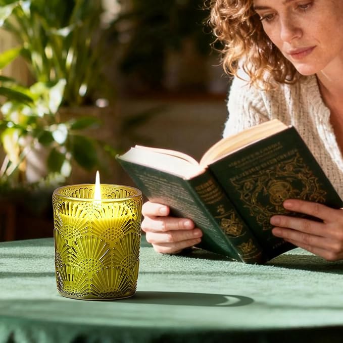 Candles Jasmine Scented Candle, 100% Soy Candle 30 Hours Burn, Candle Gifts for Men and Women Valentine Mother’s Day