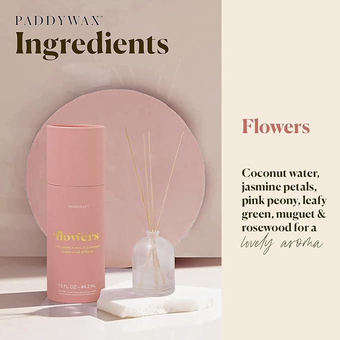 Candles Petite Collection, Reed Diffuser for Home Use, White - Flowers, alternate product view 2