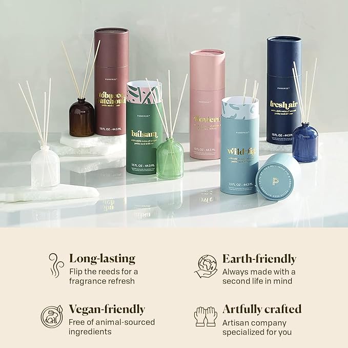Candles Petite Collection, Reed Diffuser for Home Use, White - Flowers, alternate product view 3