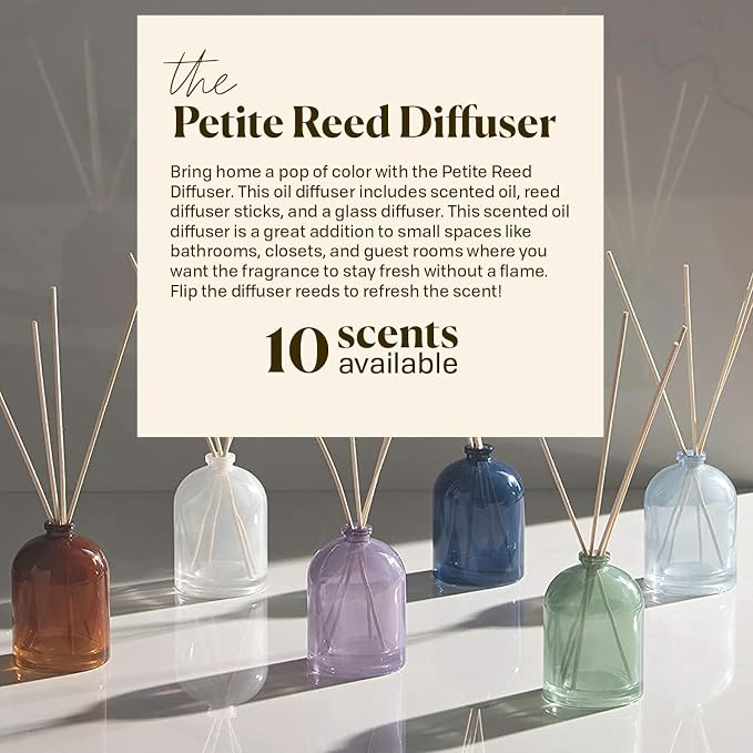 Candles Petite Collection, Reed Diffuser for Home Use, White - Flowers, alternate product view 4