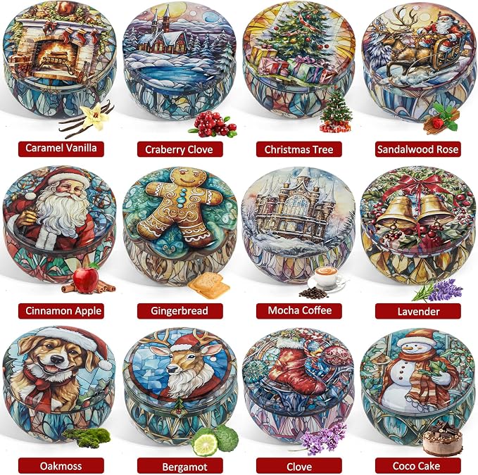 CandlesGiftsSets 12 Pack Christmas Scented Candles Gifts Set for Women, Candles for Home Scented, alternate product view 9