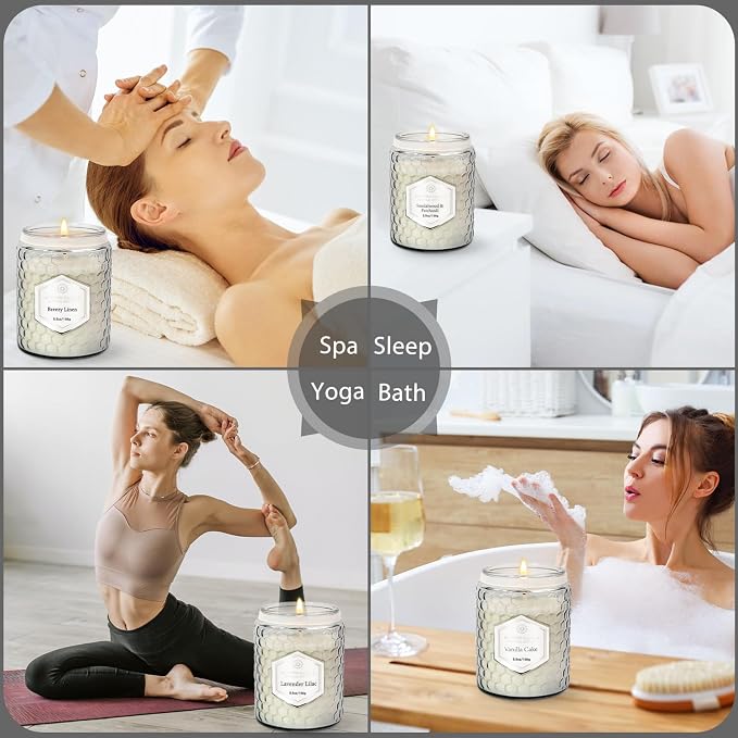 CandlesGiftsSets 6 Pack Scented Candles for Home, Aromatherapy Gift Set for Women, Natural Soy Wax Jar, alternate product