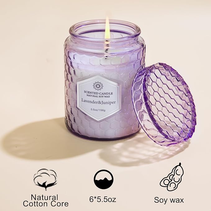 CandlesGiftsSets Candles for Home Scented, 6 Pack Aromatherapy Candles Gifts Sets for Women Birthday,33 oz Soy Wax 240 Hour