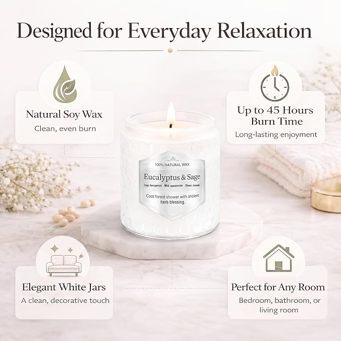CandlesGiftsSets Scented Candles Gift Set for Women, 6 Pack Aromatherapy Soy Candles for Home, alternate product view 3