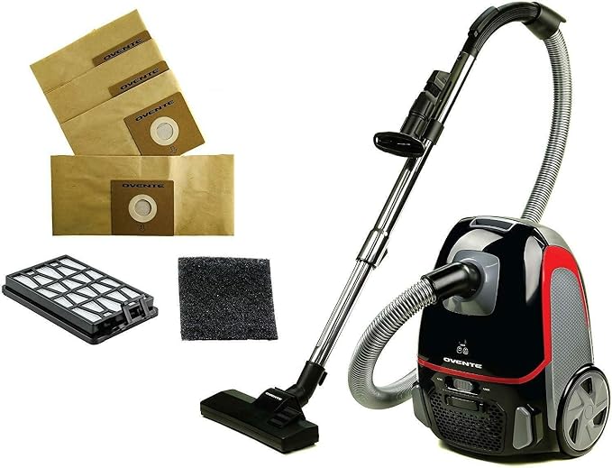 Canister Upright Vacuum Cleaner with 1400W Powerful Suction, Telescoping Wand and Automatic Cord Rewind, product image