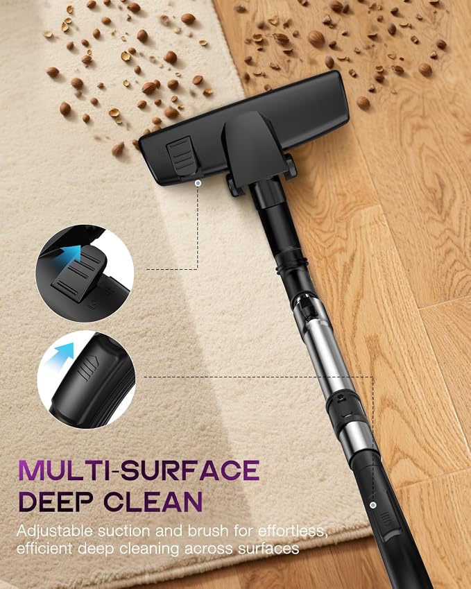 Canister Vacuum Cleaner, Bagless Canister Vacuum for Home, Powerful Suction, Auto Cord Rewind, HEPA Filter, alternate product