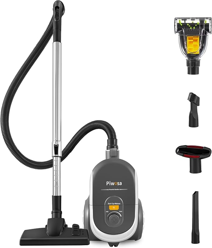Canister Vacuum Cleaner, Specially Designed Nozzle for Pet Family, 1200W & 17Kpa Strong Suction, product image