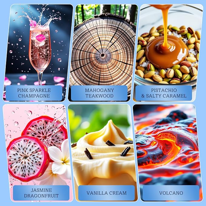 Car Air Freshener 6 Pack for Women - Cute Hanging Essential Oil Diffuser, Long-Lasting Fragrance Set, alternate product view